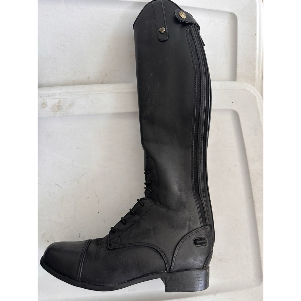 Ariat Kids Tall Riding Boots Black Leather US Size 3 Height Medium Calf XS